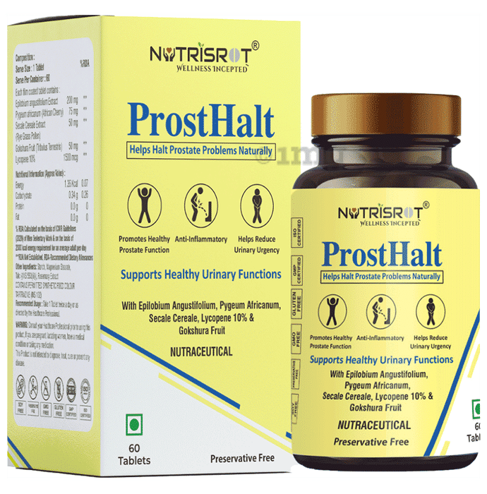 Nutrisrot ProstHalt Tablet with Gokshura for Healthy Prostate & Urinary Functions