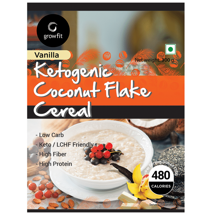 Growfit Ketogenic Coconut Flake Cereal Vanilla