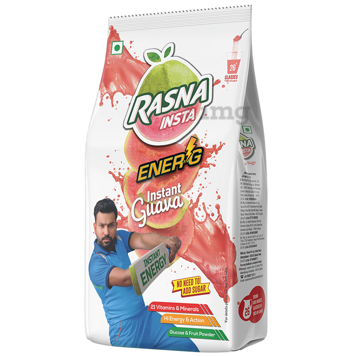 Rasna Insta with Glucose & Minerals | Flavour Instant Guava