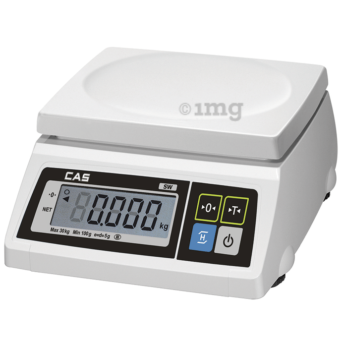 CAS SW10 Digital Table Top Weighing Scale with Front and Back Display Pan (10kg x 1g)