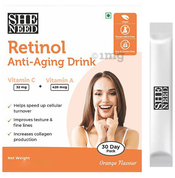 SheNeed Retinol Anti-Aging Drink Sachet (10gm Each)