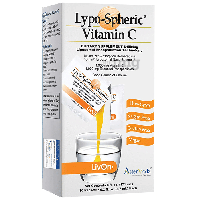 Livon Lypo-Spheric Vitamin C & Phospholipids | Sachet for Immunity, Skin, Muscles & Joints