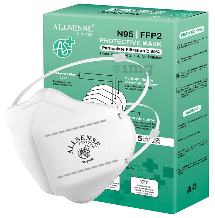 Allsense Protek AS9500 N95 FFP2 Protective Mask with Headloop