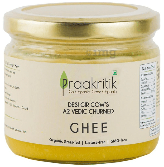 Praakritik Desi Gir Cow's A2 Vedic Churned Ghee | Lactose Free