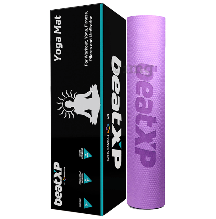 beatXP Anti Skid Yoga Mat Purple 6mm GHVMEDFIT065