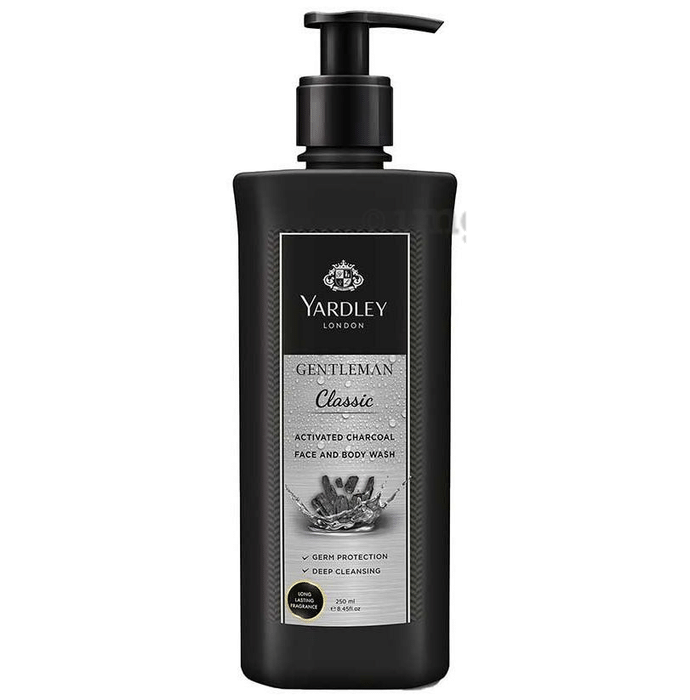 Yardley London Gentleman Classic Activated Charcoal Face and Body Wash
