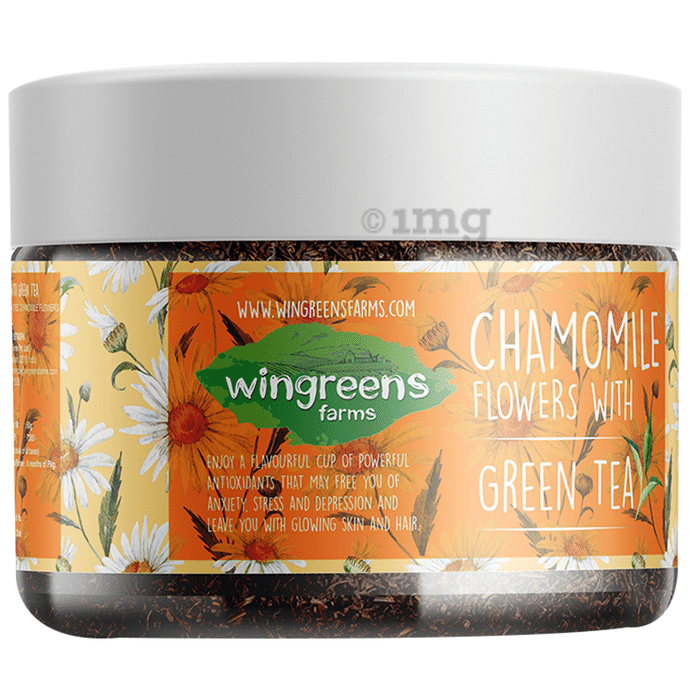 Wingreens Farms Chamomile Flowers with Green Tea
