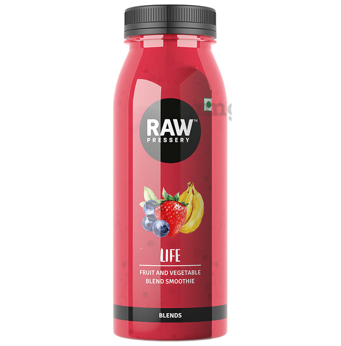 Raw Pressery Life Fruit and Vegetable Blend Smoothie (250ml Each)