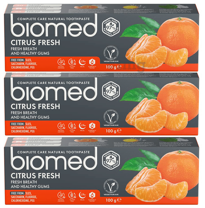 Biomed Complete Care Natural Toothpaste (100gm Each) Citrus Fresh