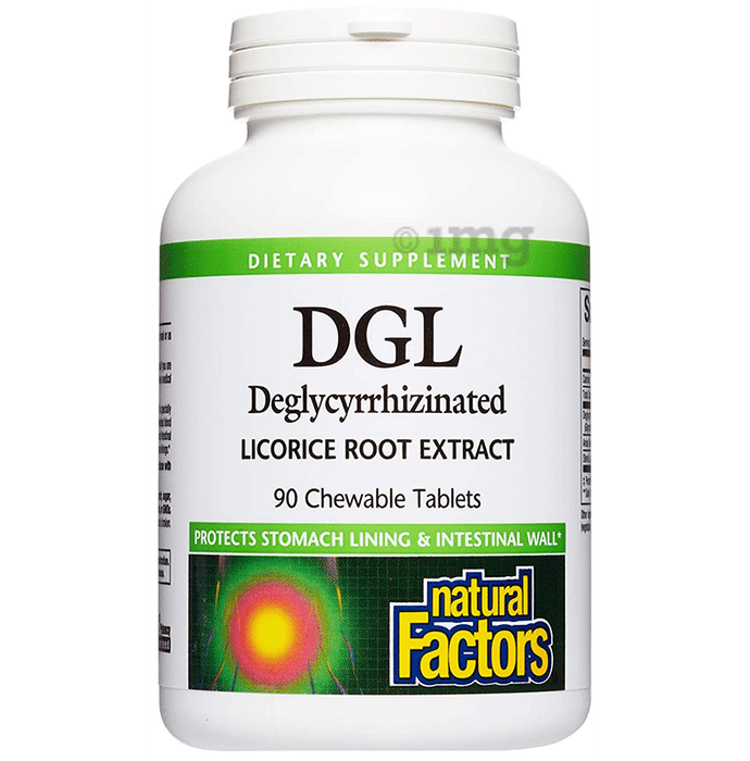 Natural Factors DGL Deglycyrrhizinated Licorice Root Extract Chewable Tablet