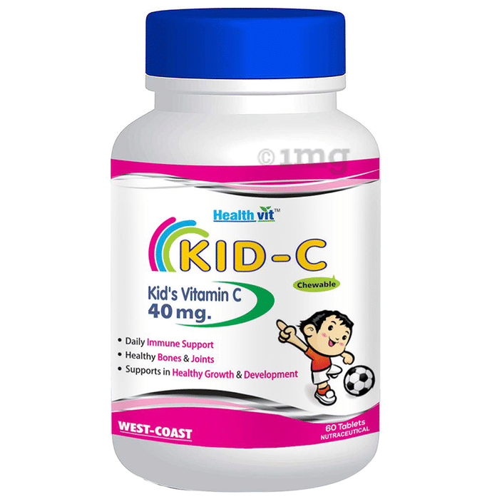 HealthVit KID-C Vitamin-C 40mg | For Healthy Bones, Joints, Growth, Development & Immune Support | Tablet