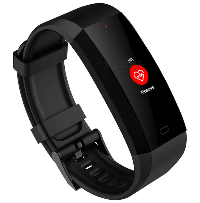 GOQii Vital 4.0 SpO2, HR & Body Temperture with 3 Months Personal Coaching Smart Watch Black Regular