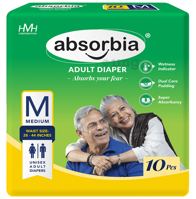 Absorbia Adult Diaper 28-44 inches Medium