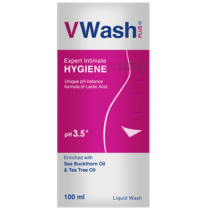 VWash Plus Expert Intimate Hygiene with Sea Buckthorn, Lactic Acid & Tea Tree Oil | pH 3.5