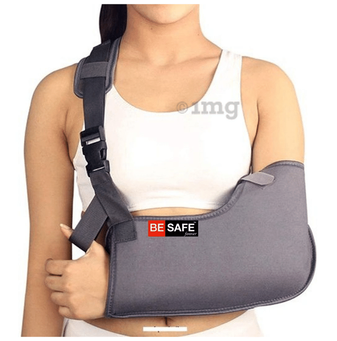 Be Safe Forever Arm Sling Brace For Fracture Large Grey