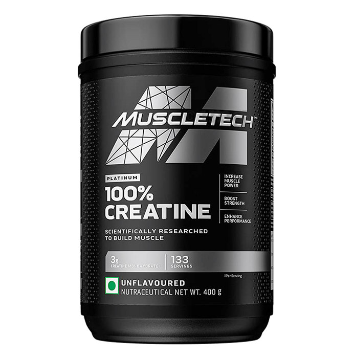 Muscletech Platinum 100% Creatine for Muscle Building, Strength, & Performance | Unflavoured