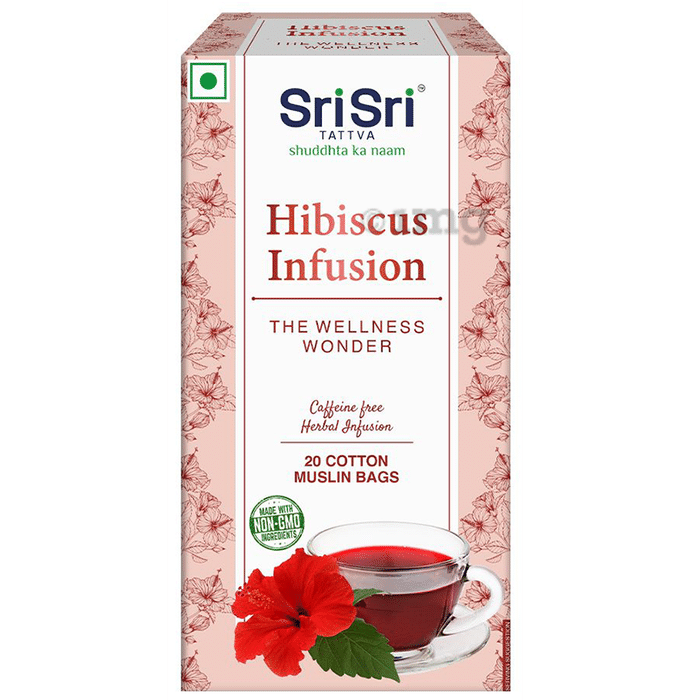 Sri Sri Tattva Hibiscus Infusion Cotton Muslin Bag (1.5gm Each)