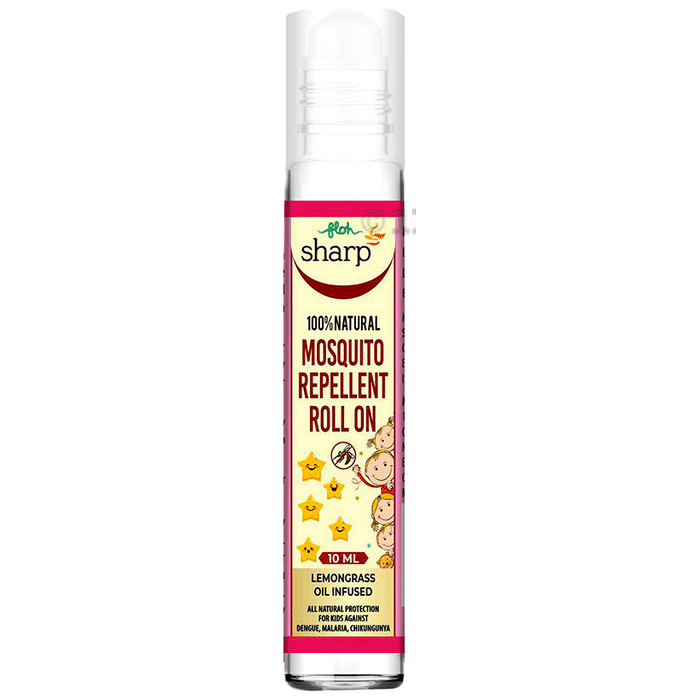 FLOH Sharp 100% Natural Mosquito Repellent Roll On (10ml Each) Lemongrass Oil Infused