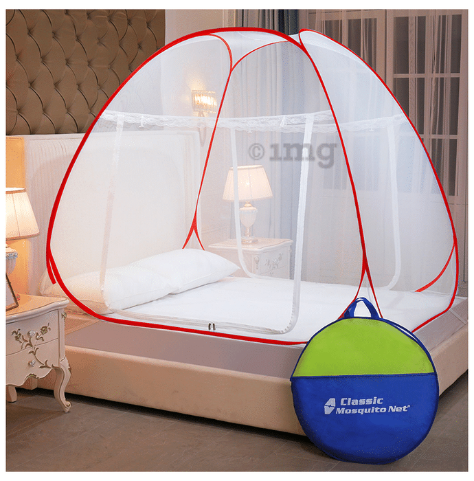 Classic Strong 30GSM Polyster Mosquito Net Queen Red