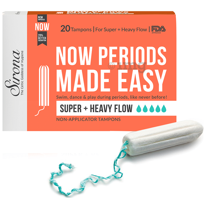 Sirona Now Periods Made Easy Premium Digital Tampons Super + Heavy Flow