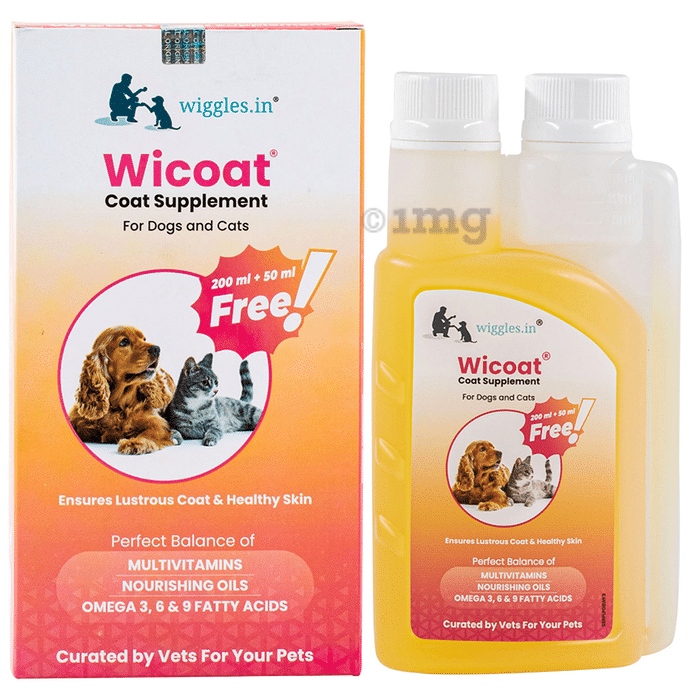 Wiggles Wicoat Coat Supplement Liquid for Dogs and Cats