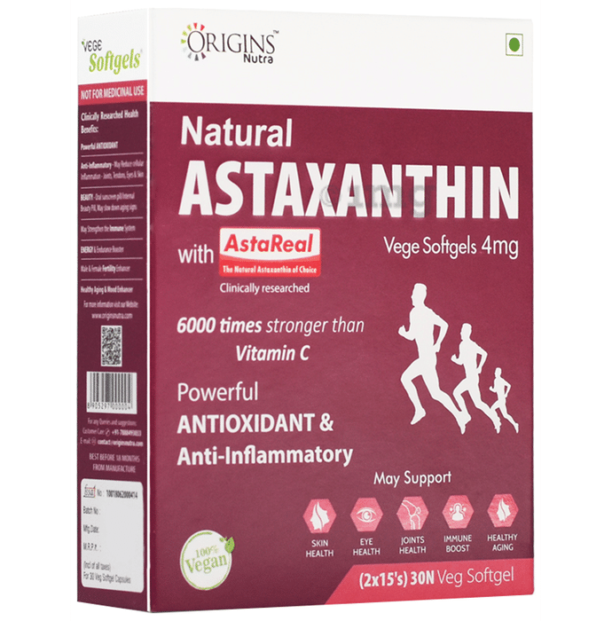 Origins Nutra Natural Astaxanthin Vege Softgel 4mg
