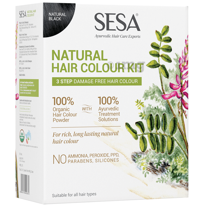 Sesa Natural Hair Colour Kit Natural Black