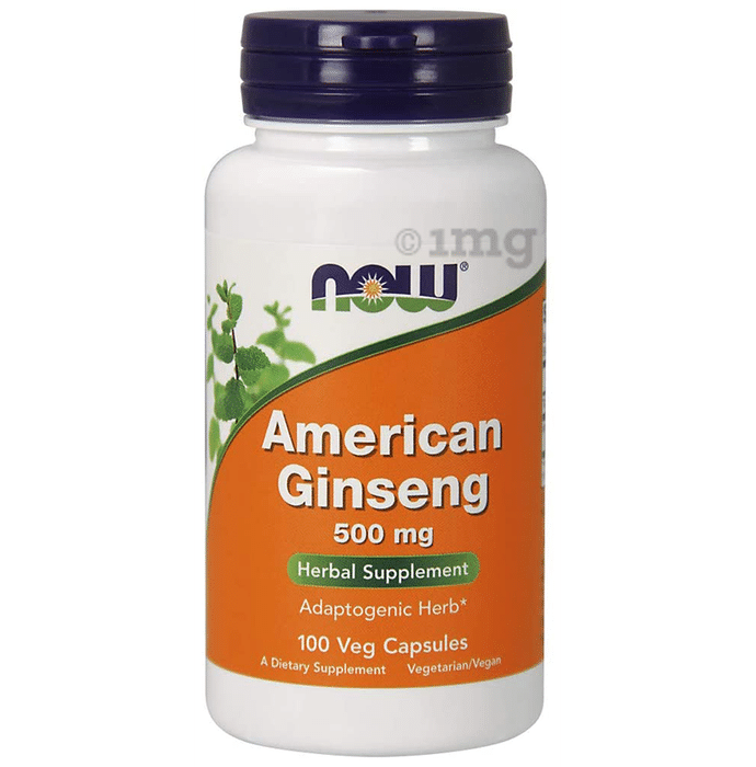 Now American Ginseng 500mg Veg Capsule