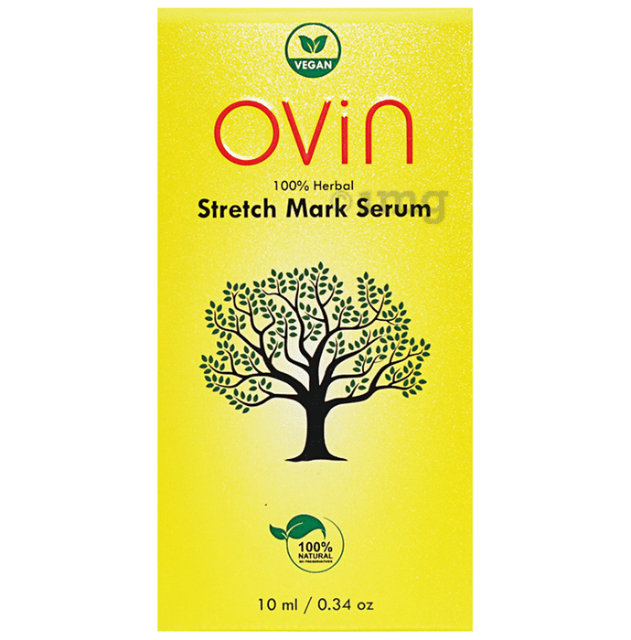 Ovin Herbal Stretch Marks Serum Oil (Vegan) for Scars, Pregnancy Stretchmarks, Anti Aging & Skin Tone