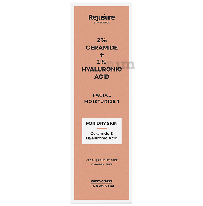 Rejusure 2% Ceramide + 1% Hyaluronic Acid Facial Moisturizer