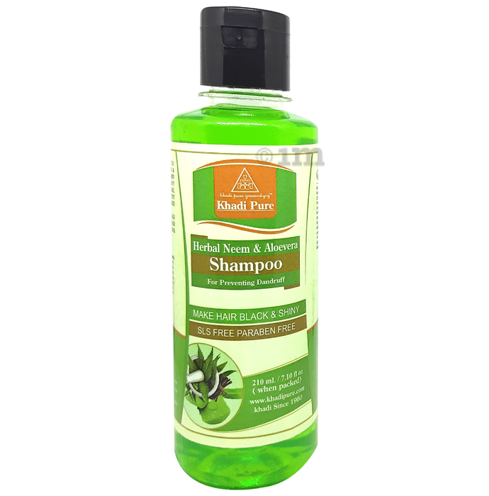 Khadi Pure Herbal Neem & Aloevera Shampoo SLS & Paraben Free