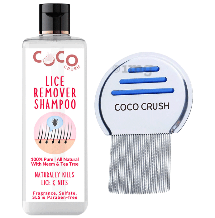 Coco Crush Lice Remover Shampoo with Neem & Tea Tree Shampoo with Comb