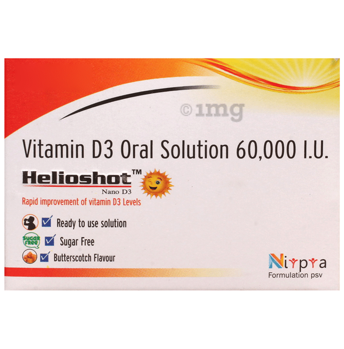Helioshot Nano D3 Oral Solution (5ml Each) Butterscotch Sugar Free