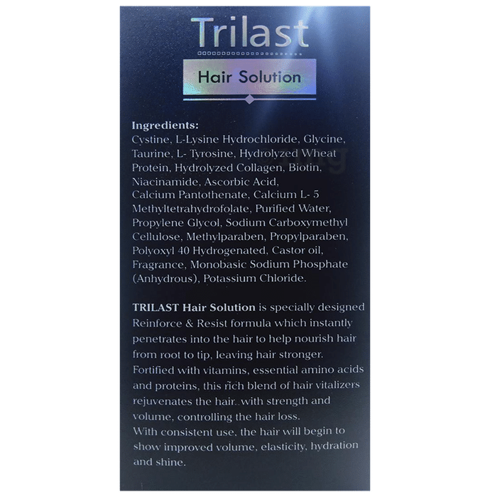 Trilast Hair Solution: Buy bottle of 60 ml Solution at best price in India | 1mg Trilast Hair Solution: Buy bottle of 60 ml Solution at best price in India | 1mg