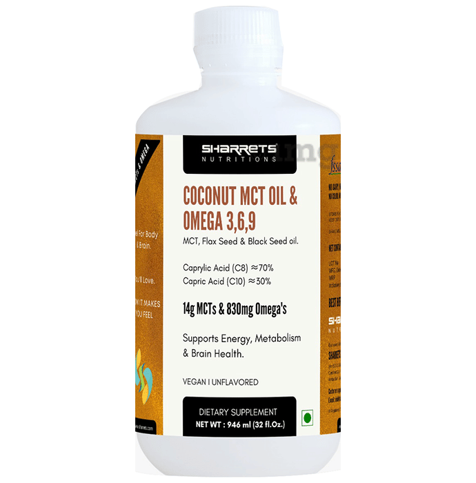 Sharrets Nutritions Coconut MCT Oil & Omega 3,6,9 Buy bottle of 946.0