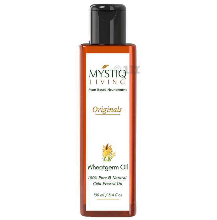 Mystiq Living Wheatgerm Oil for Hair, Face and Skin | Cold Pressed, 100% Pure and Natural