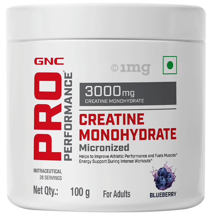 GNC Pro Performance Creatine Monohydrate 3000mg for Performance, Muscle Support & Energy | Powder Blueberry