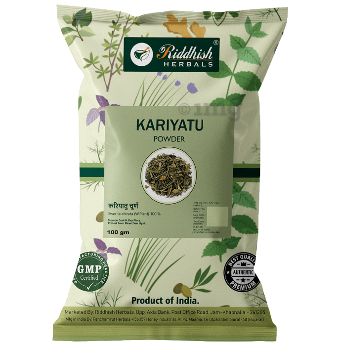 Riddhish Herbals Kariyatu Powder(100 gm Each)