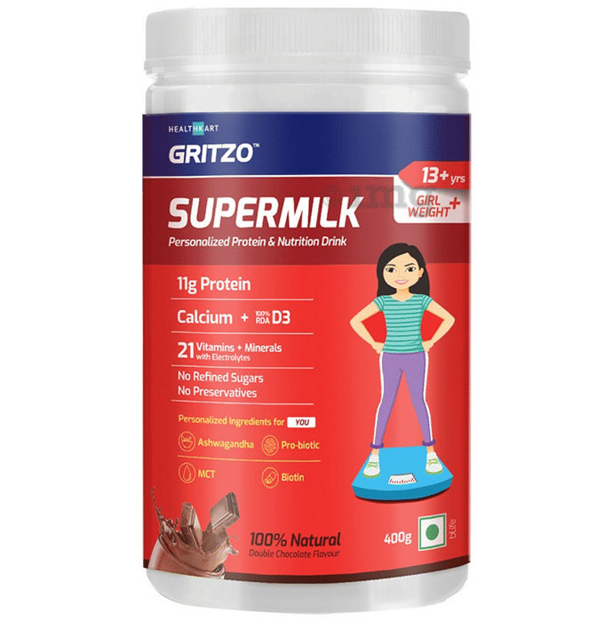 Gritzo Super Milk Girl Weight+ for 13+ Years Dark Chocolate Buy jar of