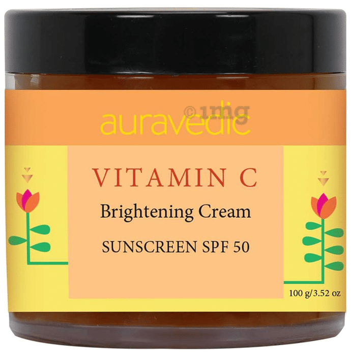 Auravedic Vitamin C Brightening Cream SPF 50 Avocado and Almond Oil