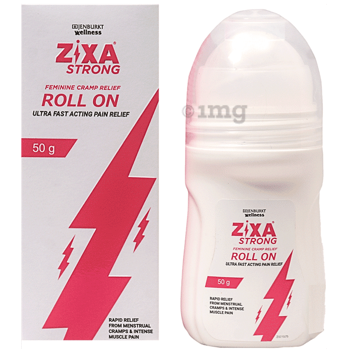 ZIXA Strong Feminine Cramp Relief Roll On | Dual Action Period Pain Relief (50gm Each)