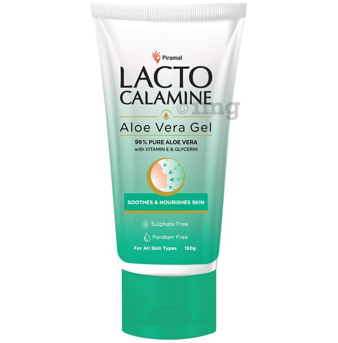 Lacto Calamine Aloe Vera Gel with Vitamin E & Glycerin | Nourishes the Skin | Paraben & Sulphate-Free