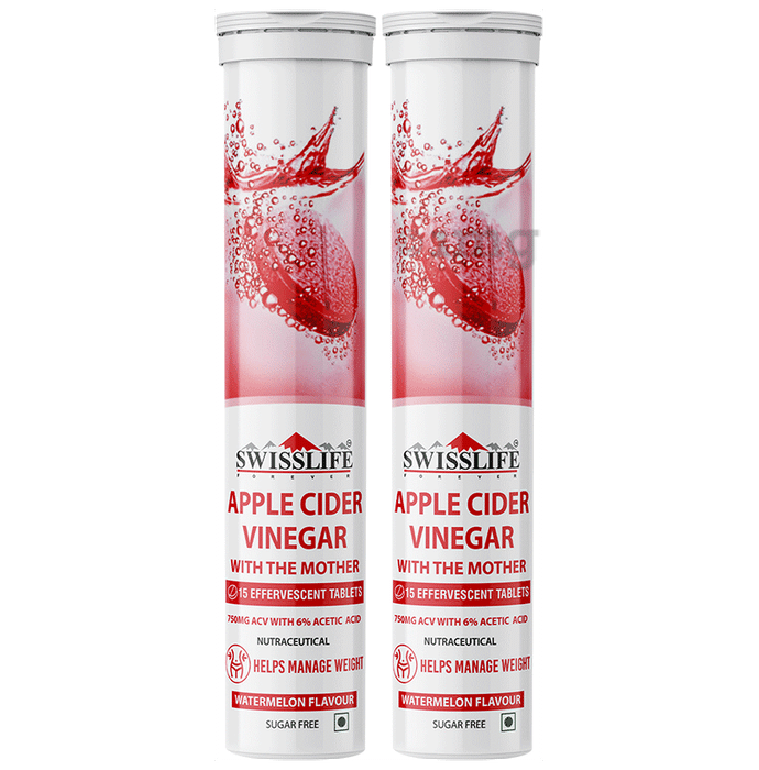SWISSLIFE FOREVER Apple Cider Vinegar with The Mother (Each 15) Watermelon Sugar Free
