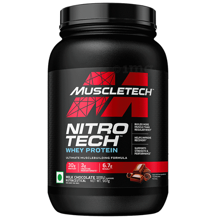 Muscletech Nitro Tech Whey Protein for Muscle Building | Milk Chocolate
