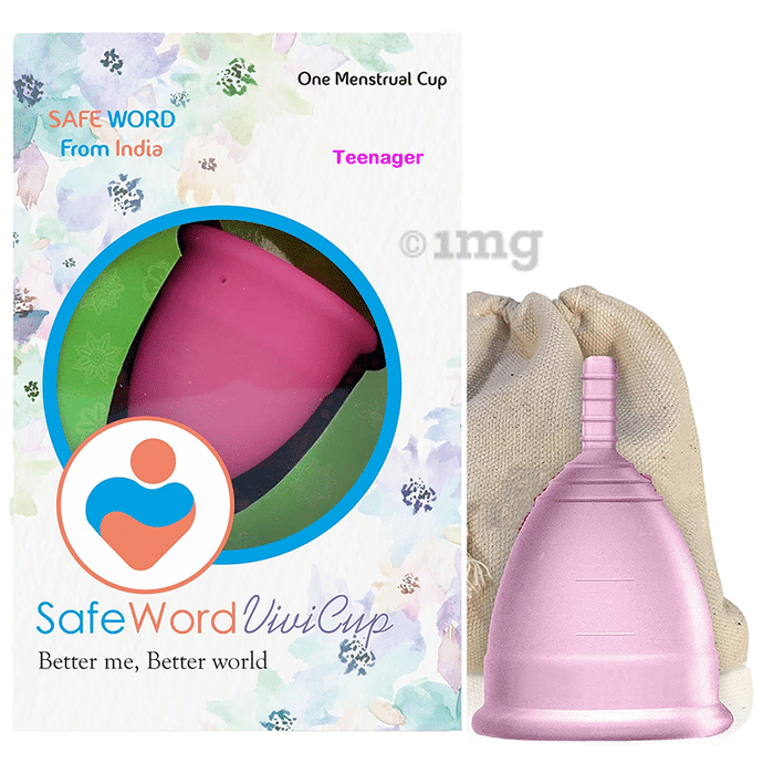 SafeWord Vivi Cup Premium Menstrual Cup Teenager Pink