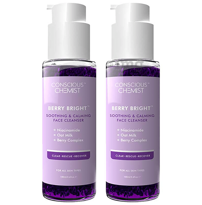 Conscious Chemist Berry Bright Soothing and Calming Face Cleanser (100ml Each)
