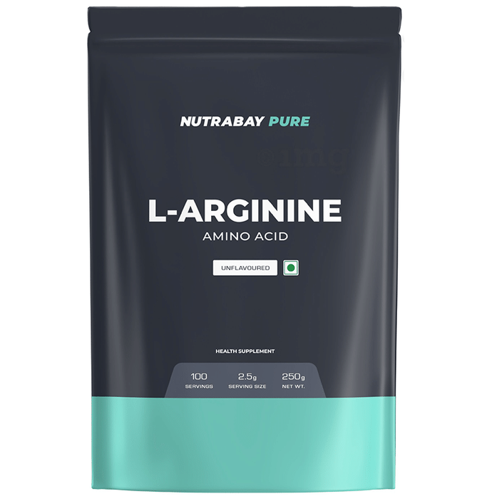 Nutrabay L-Arginine Amino Acid for Endurance & Muscle Pump | Unflavoured