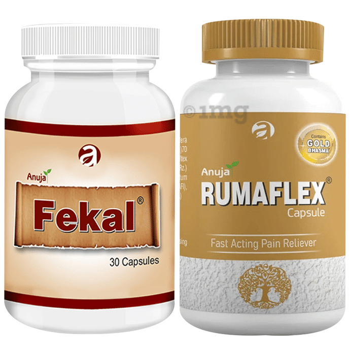 Anuja Combo Pack of Fekal Capsule & Rumaflex Capsule (30 Each)