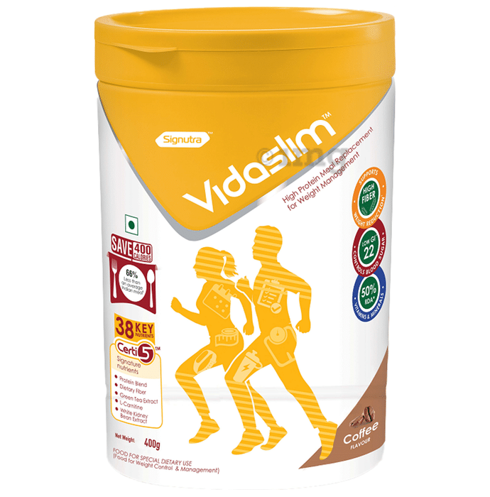 Signutra Vidaslim HIgh Protein For Weight Management | Flavour Powder Coffee