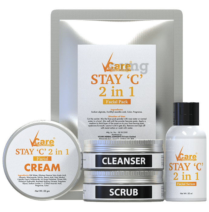 VCare Stay C 2 In 1 Facial Pack (150gm Each)